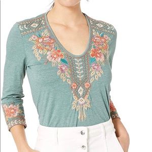 Johnny Was Embroidered Top